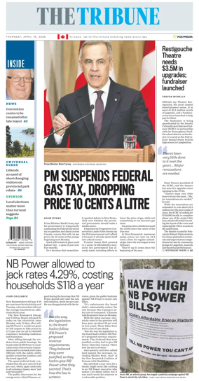Cover of The Tribune (New Brunswick)