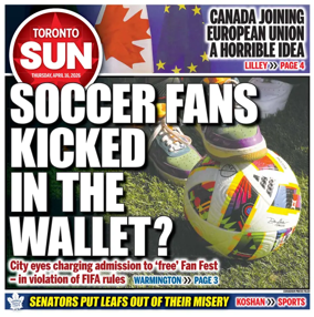 Cover of Toronto Sun
