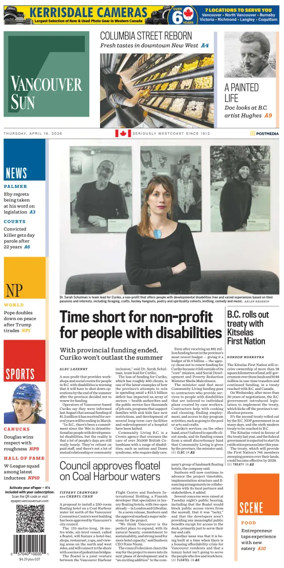 Cover of Vancouver Sun