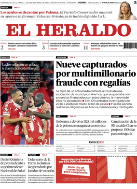 Cover of El Heraldo (Colombia)