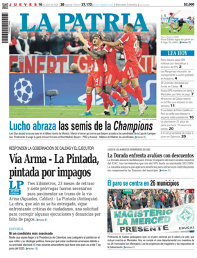 Cover of La Patria (Colombia)