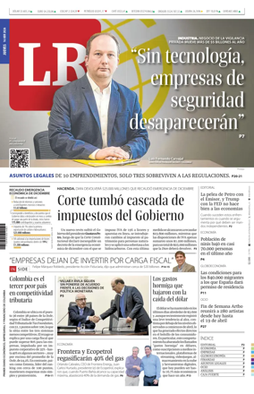 Cover of La Republica (Colombia)