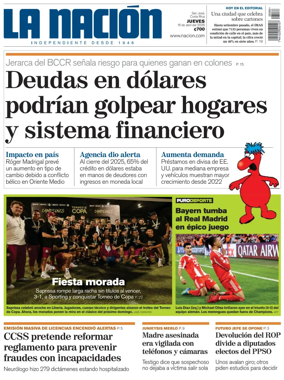 Cover of La Nacion (Costa Rica)