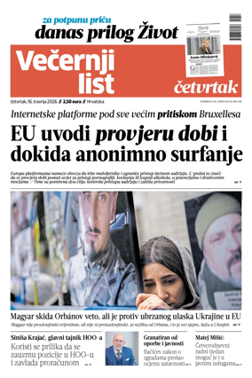 Cover of Vecernji list - Hrvatska