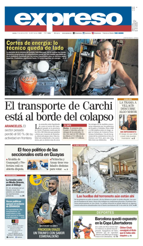 Cover of Diario Expreso