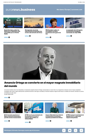 Cover of Euronews Business (Spanish) Compiled Edition