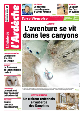 Cover of L'Hebdo de l'Ardeche – edition Nord