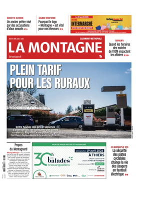 Cover of La Montagne (Clermont-Metropole)