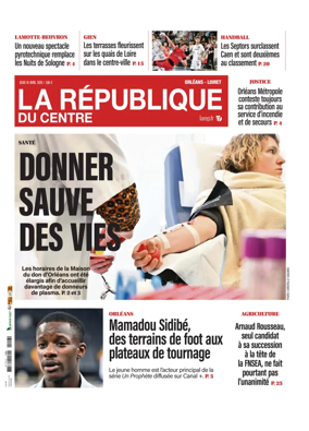 Cover of La Republique du Centre (Orleans - Loiret))