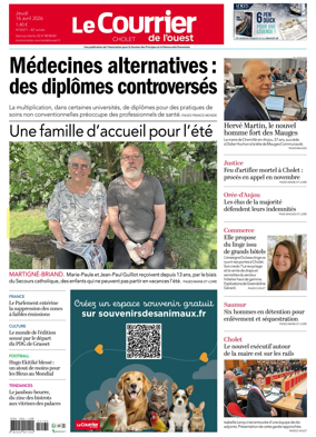 Cover of Le Courrier de l’Ouest (Cholet)