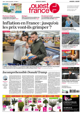 Cover of Ouest France (Angers / Segre)