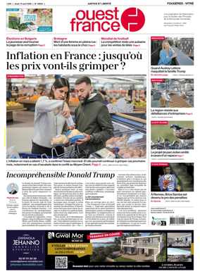 Cover of Ouest-France (Fougeres Vitre)