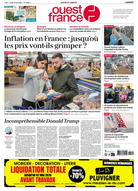 Cover of Ouest France (Lorient)
