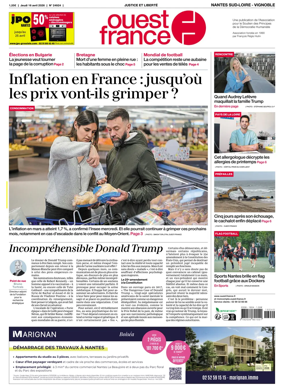 Cover of Ouest France (Nantes / Sud-Loire / Vignoble)