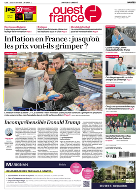 Cover of Ouest France (Nantes)