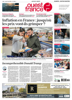 Cover of Ouest-France (Quimper Centre-Finistere)