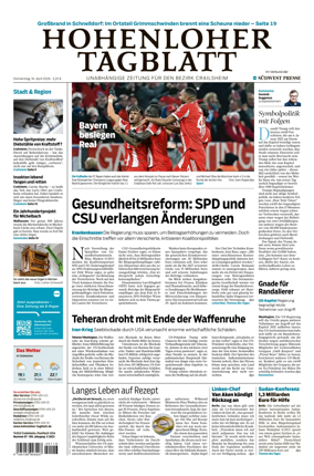 Cover of Hohenloher Tagblatt