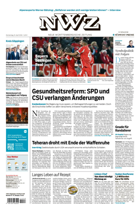 Cover of NWZ – Neue Wurttembergische Zeitung