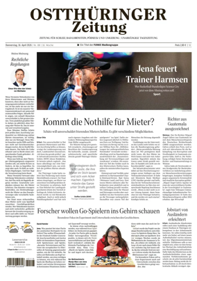 Cover of Ostthuringer Zeitung (Posneck)