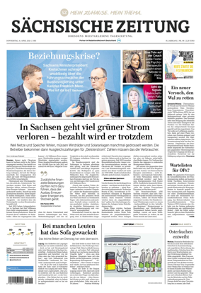 Cover of Sachsische Zeitung (Dresden)