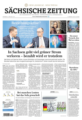 Cover of Sachsische Zeitung (Freital Dippoldiswalde & Osterzgebirge)
