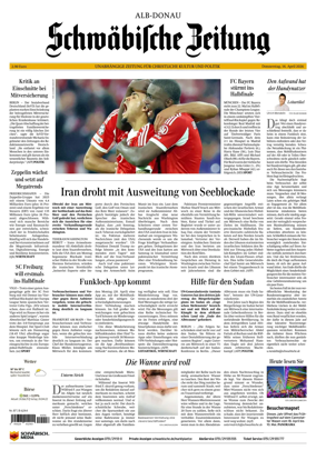 Cover of Schwabische Zeitung (Alb-Donau)