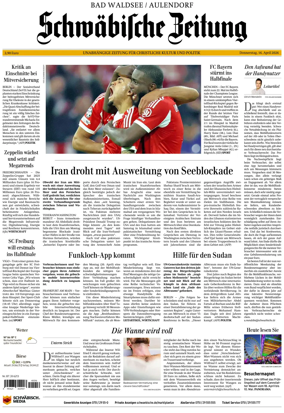 Cover of Schwabische Zeitung (Bad Waldsee / Aulendorf)