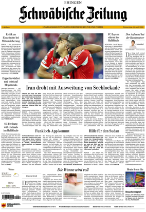 Cover of Schwabische Zeitung (Ehingen)