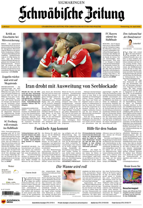 Cover of Schwabische Zeitung (Sigmaringen)