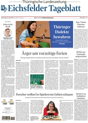 Cover of Thuringische Landeszeitung (Eichsfeld)