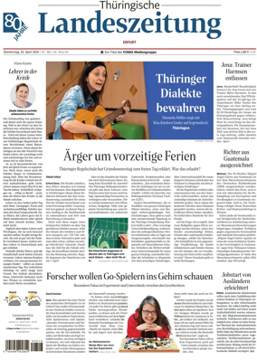 Cover of Thuringische Landeszeitung (Erfurt)