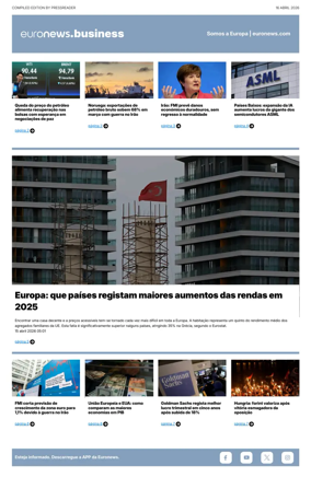 Cover of Euronews Business (Portuguese)