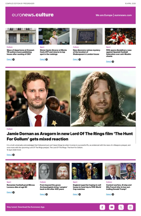 Cover of Euronews Culture and Sport Compiled Edition