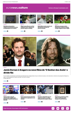 Cover of Euronews Culture and Sport (Portuguese)