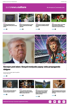 Cover of Euronews Culture and Sport (Turkish) Compiled Edition