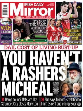 Cover of Irish Daily Mirror