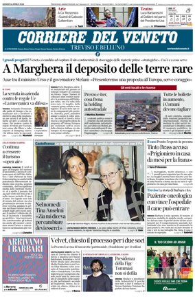 Cover of Corriere del Veneto (Treviso e Belluno)