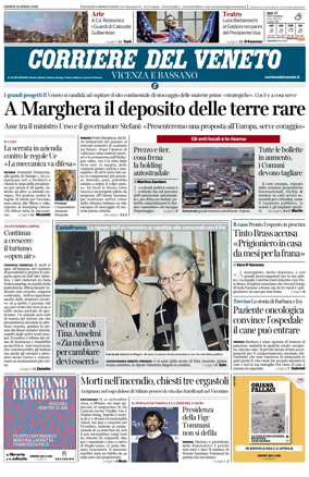 Cover of Corriere del Veneto (Vicenza e Bassano)
