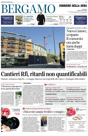 Cover of Corriere della Sera (Bergamo)