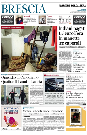 Cover of Corriere della Sera (Brescia)