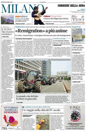 Cover of Corriere della Sera (Milano)