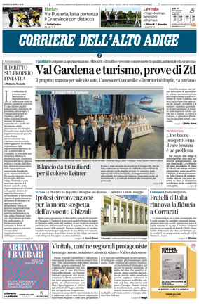 Cover of Corriere dell'Alto Adige