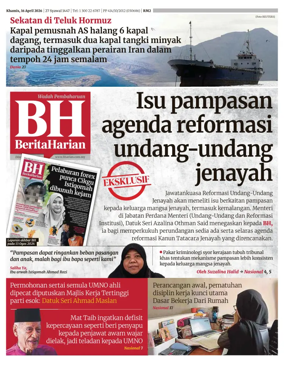 Cover of Berita Harian