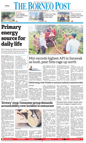 Cover of The Borneo Post (Sarawak)