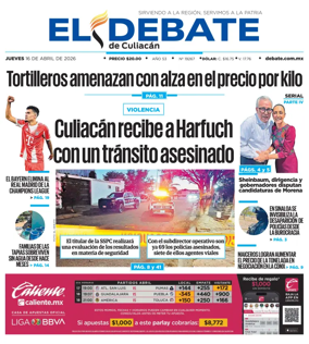 Cover of El Debate de Culiacan