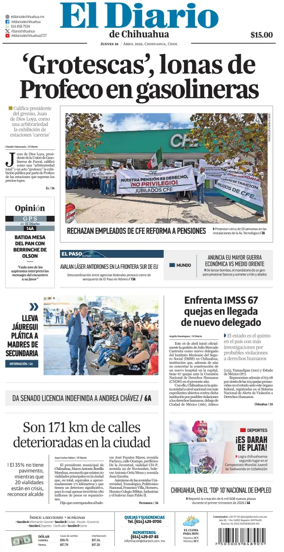 Cover of El Diario de Chihuahua
