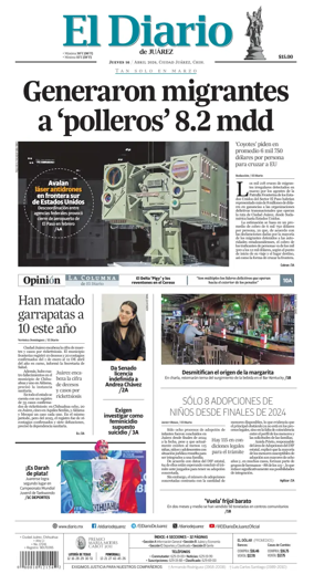 Cover of El Diario de Juarez