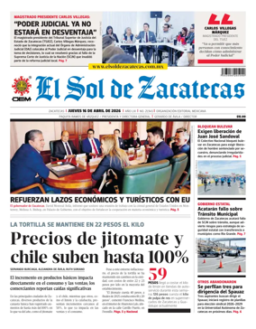 Cover of El Sol de Zacatecas