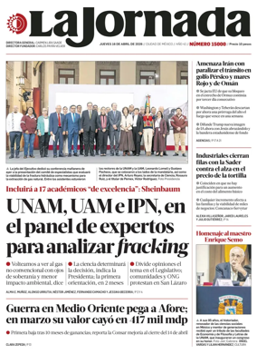 Cover of La Jornada