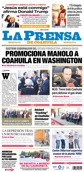 Cover of La Prensa de Coahuila